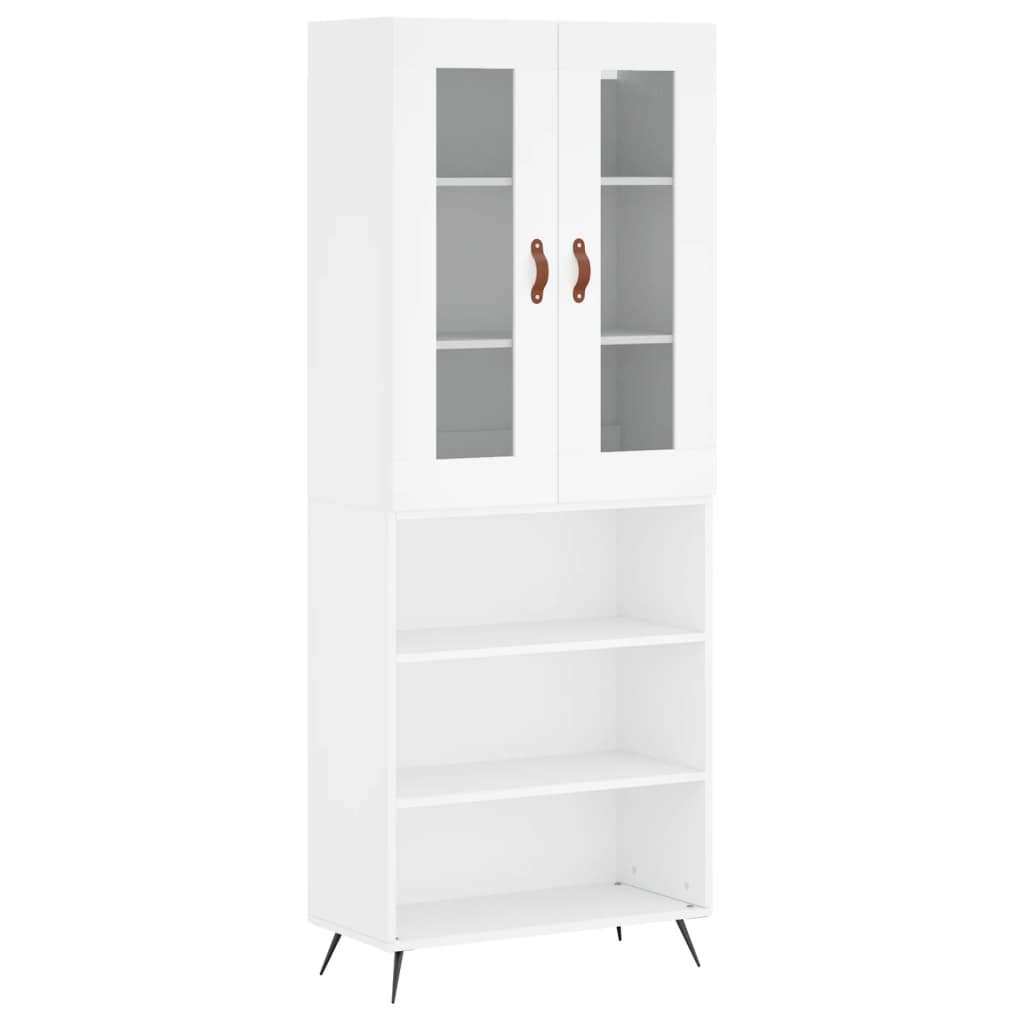 Image Buffet haut Blanc 69,5x34x180 cm Bois d'ingénierie | Xios Store SNC vidaXL Xios Store SNC