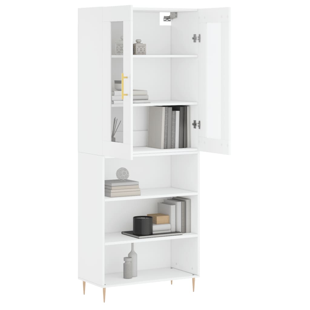 Image Buffet haut Blanc 69,5x34x180 cm Bois d'ingénierie | Xios Store SNC vidaXL Xios Store SNC