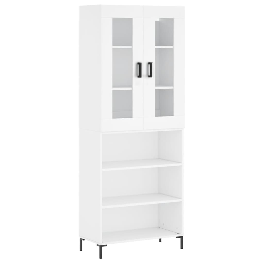 Image Buffet haut Blanc 69,5x34x180 cm Bois d'ingénierie | Xios Store SNC vidaXL Xios Store SNC