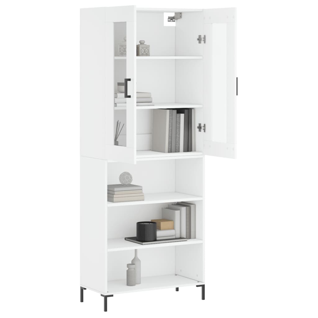 Image Buffet haut Blanc 69,5x34x180 cm Bois d'ingénierie | Xios Store SNC vidaXL Xios Store SNC