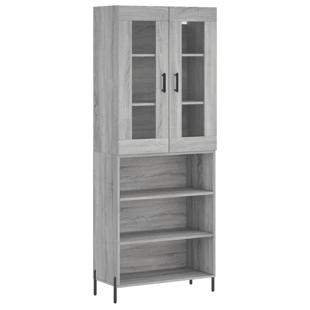 Image Buffet haut Sonoma gris 69,5x34x180 cm Bois d'ingénierie | Xios Store SNC vidaXL Xios Store SNC