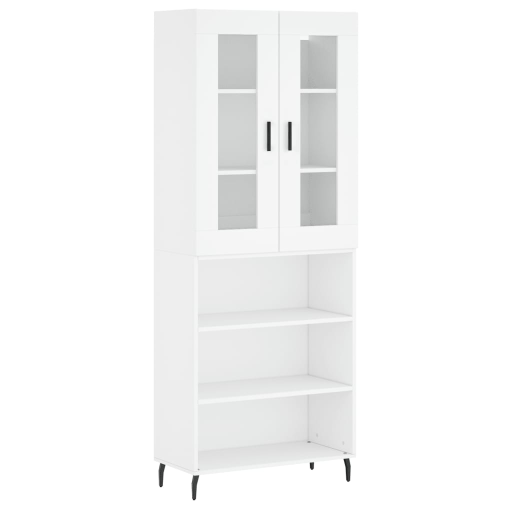 Image Buffet haut Blanc 69,5x34x180 cm Bois d'ingénierie | Xios Store SNC vidaXL Xios Store SNC