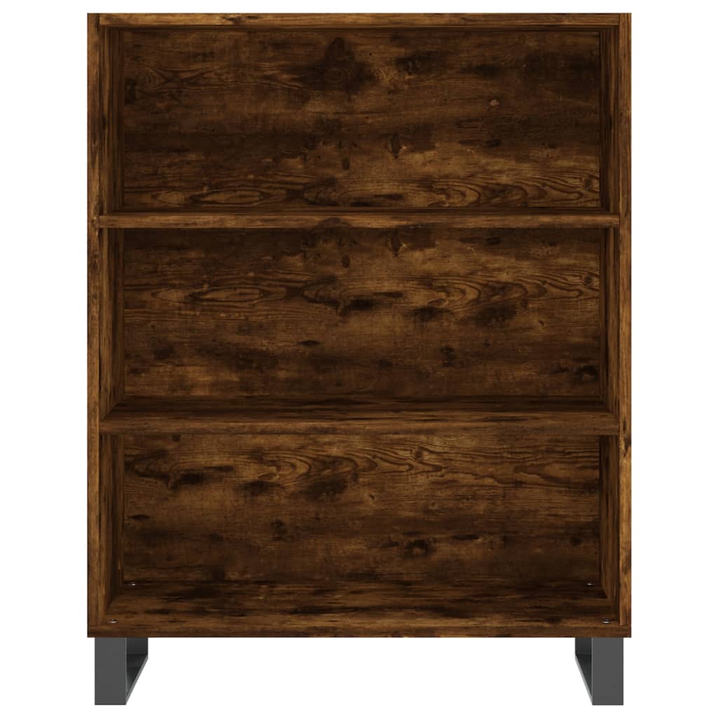 Image Buffet haut Chêne fumé 69,5x34x180 cm Bois d'ingénierie | Xios Store SNC vidaXL Xios Store SNC