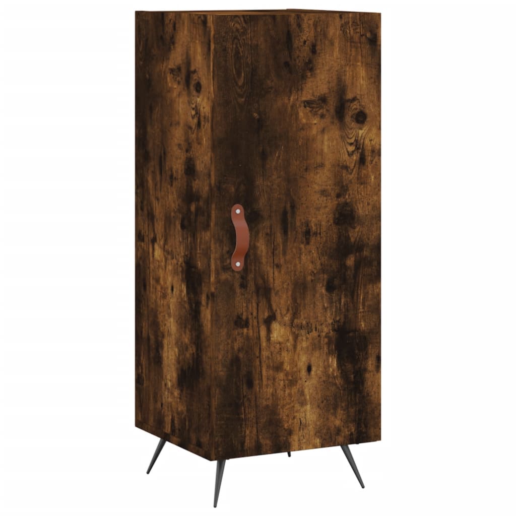 Image Buffet haut Chêne fumé 34,5x34x180 cm Bois d'ingénierie | Xios Store SNC vidaXL Xios Store SNC