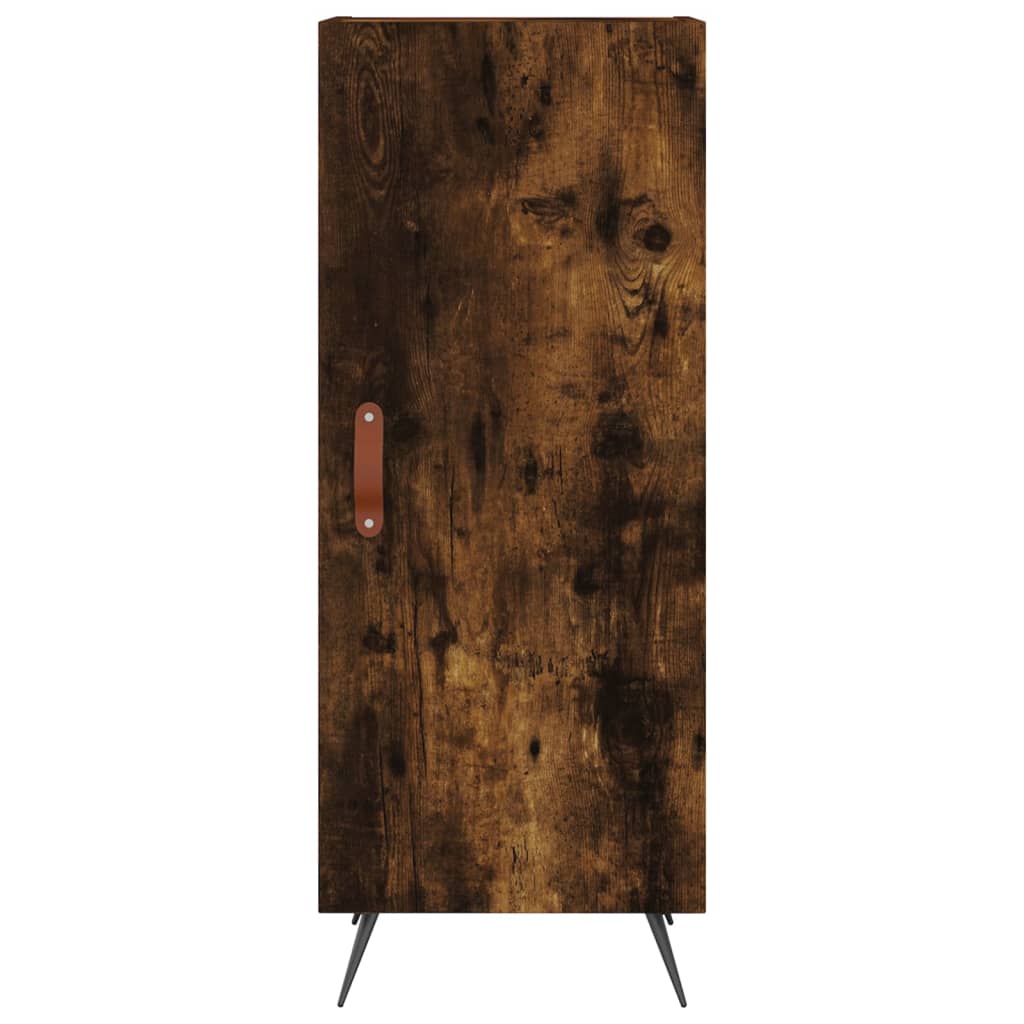 Image Buffet haut Chêne fumé 34,5x34x180 cm Bois d'ingénierie | Xios Store SNC vidaXL Xios Store SNC