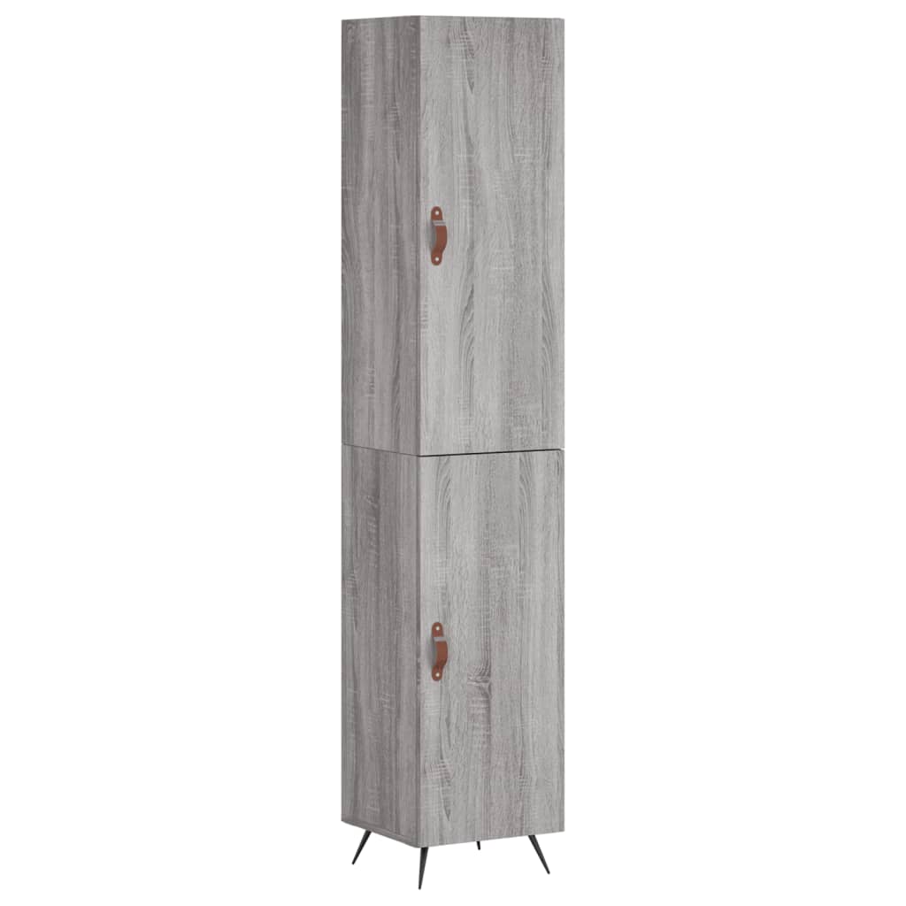 Image Buffet haut Sonoma gris 34,5x34x180 cm Bois d'ingénierie | Xios Store SNC vidaXL Xios Store SNC