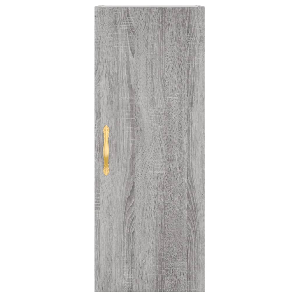 Image Buffet haut Sonoma gris 34,5x34x180 cm Bois d'ingénierie | Xios Store SNC vidaXL Xios Store SNC