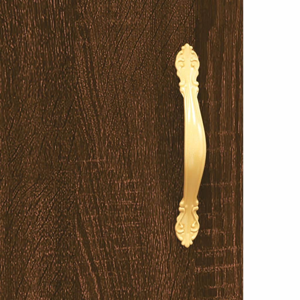 Image Buffet haut Chêne marron 34,5x34x180 cm Bois d'ingénierie | Xios Store SNC vidaXL Xios Store SNC