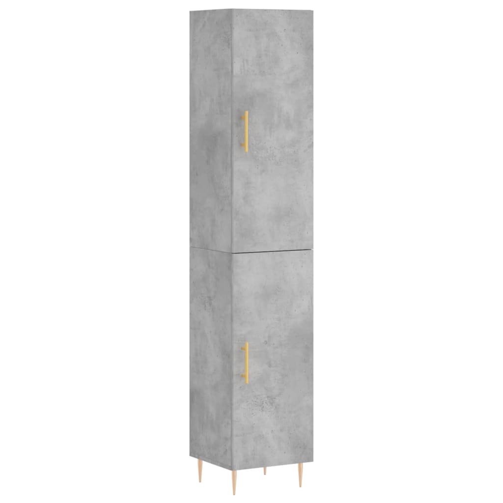 Image Buffet haut Gris béton 34,5x34x180 cm Bois d'ingénierie | Xios Store SNC vidaXL Xios Store SNC