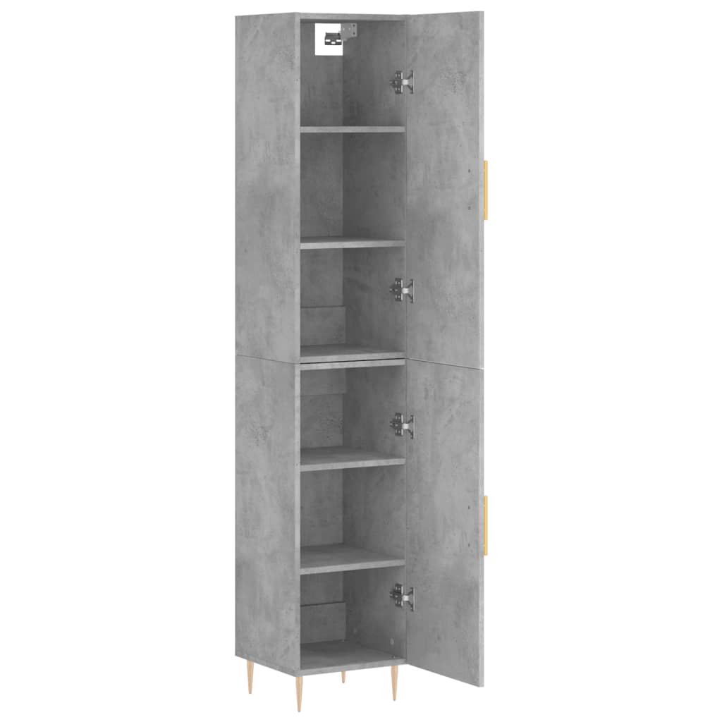 Image Buffet haut Gris béton 34,5x34x180 cm Bois d'ingénierie | Xios Store SNC vidaXL Xios Store SNC