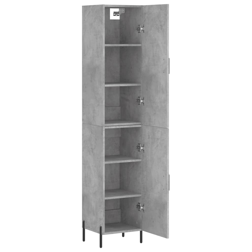 Image Buffet haut Gris béton 34,5x34x180 cm Bois d'ingénierie | Xios Store SNC vidaXL Xios Store SNC