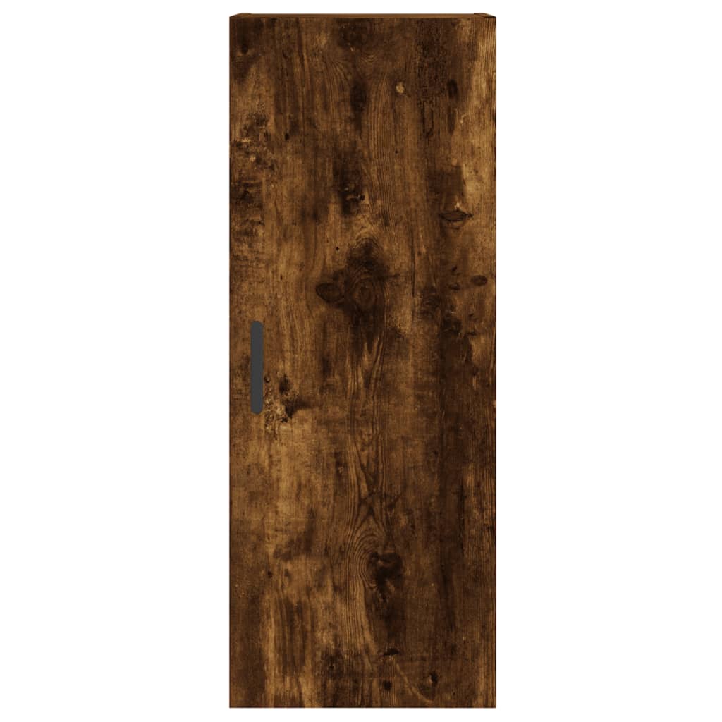 Image Buffet haut Chêne fumé 34,5x34x180 cm Bois d'ingénierie | Xios Store SNC vidaXL Xios Store SNC