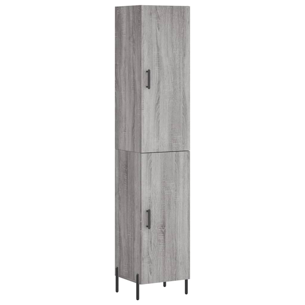 Image Buffet haut Sonoma gris 34,5x34x180 cm Bois d'ingénierie | Xios Store SNC vidaXL Xios Store SNC