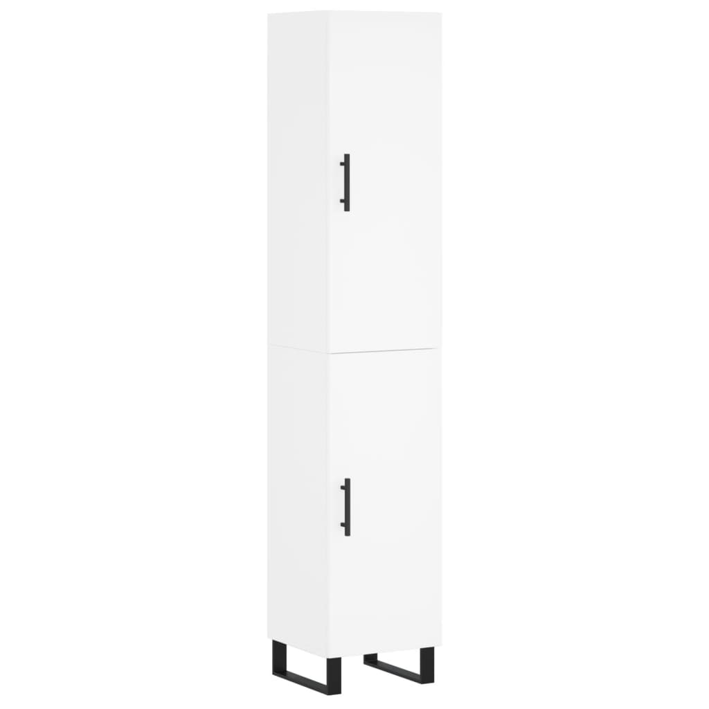 Image Buffet haut Blanc 34,5x34x180 cm Bois d'ingénierie | Xios Store SNC vidaXL Xios Store SNC