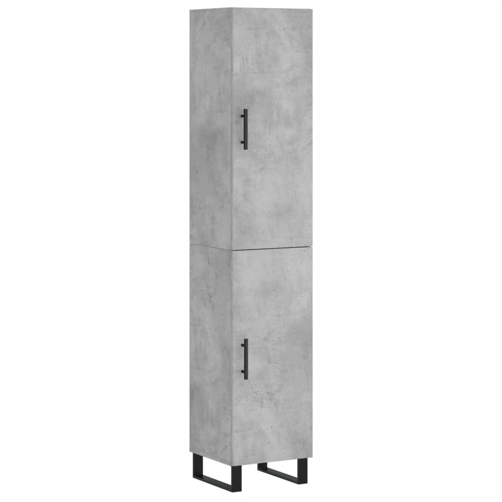 Image Buffet haut Gris béton 34,5x34x180 cm Bois d'ingénierie | Xios Store SNC vidaXL Xios Store SNC