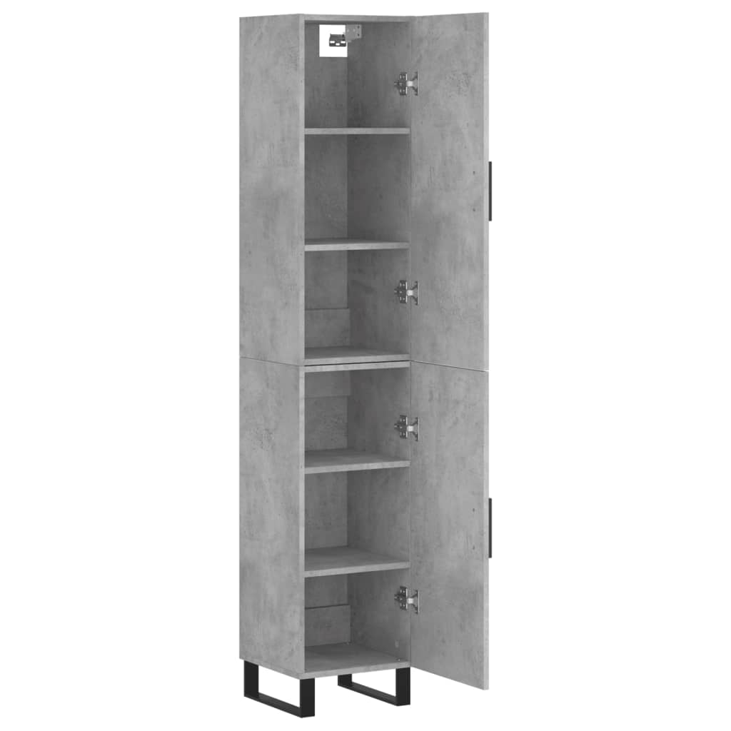 Image Buffet haut Gris béton 34,5x34x180 cm Bois d'ingénierie | Xios Store SNC vidaXL Xios Store SNC