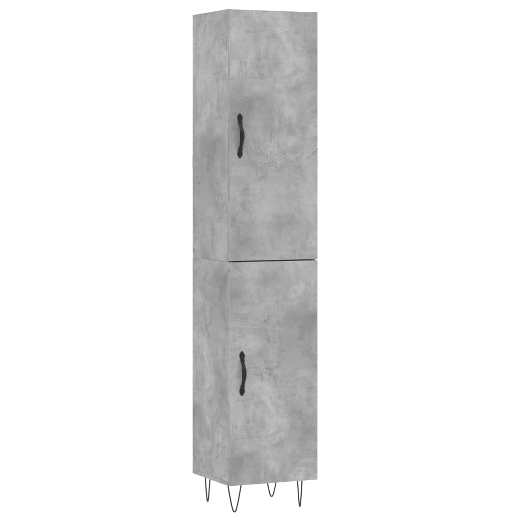 Image Buffet haut Gris béton 34,5x34x180 cm Bois d'ingénierie | Xios Store SNC vidaXL Xios Store SNC