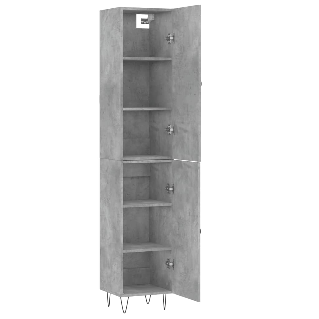 Image Buffet haut Gris béton 34,5x34x180 cm Bois d'ingénierie | Xios Store SNC vidaXL Xios Store SNC