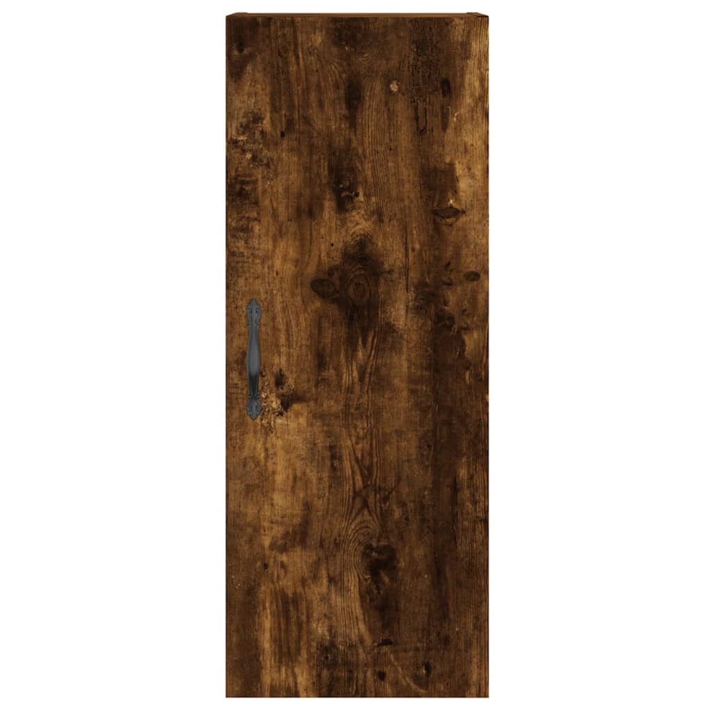 Image Buffet haut Chêne fumé 34,5x34x180 cm Bois d'ingénierie | Xios Store SNC vidaXL Xios Store SNC