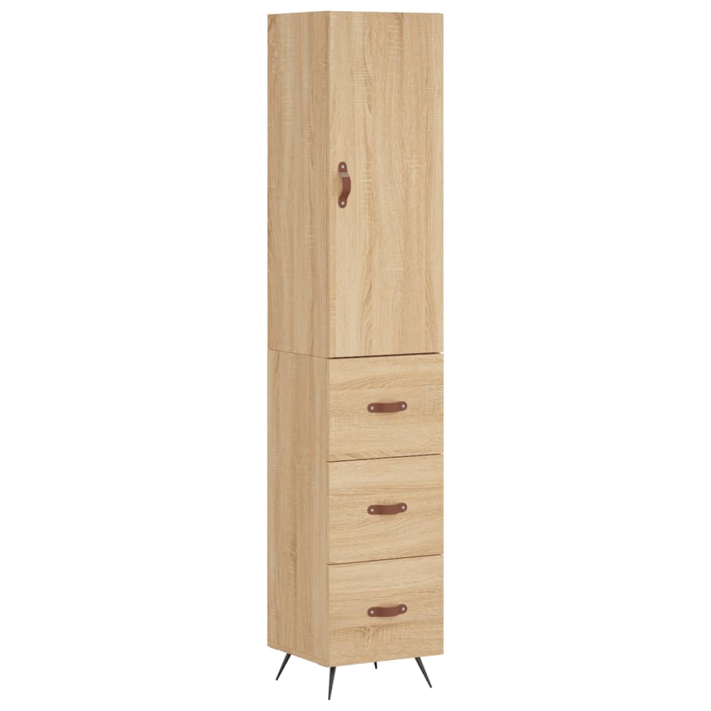 Image Buffet haut Chêne sonoma 34,5x34x180 cm Bois d'ingénierie | Xios Store SNC vidaXL Xios Store SNC