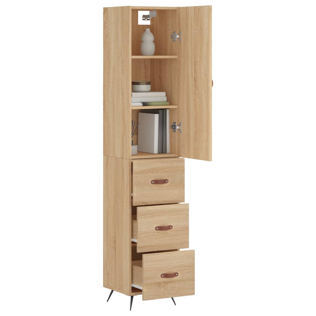 Image Buffet haut Chêne sonoma 34,5x34x180 cm Bois d'ingénierie | Xios Store SNC vidaXL Xios Store SNC