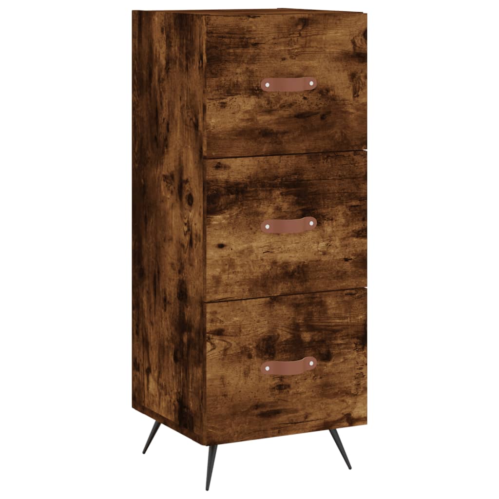 Image Buffet haut Chêne fumé 34,5x34x180 cm Bois d'ingénierie | Xios Store SNC vidaXL Xios Store SNC