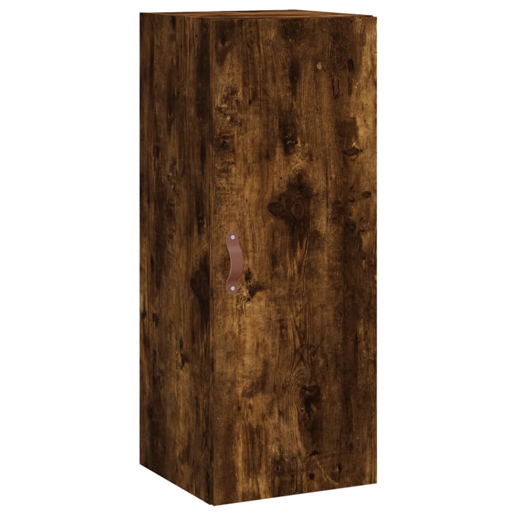 Image Buffet haut Chêne fumé 34,5x34x180 cm Bois d'ingénierie | Xios Store SNC vidaXL Xios Store SNC