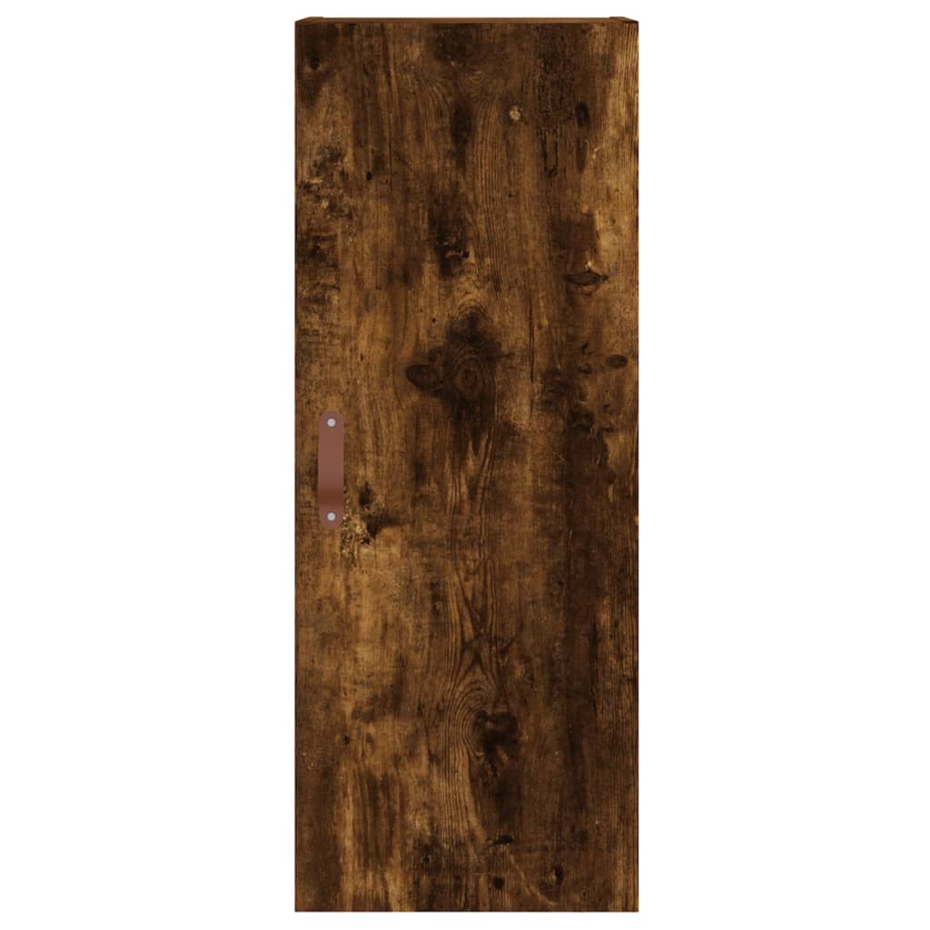 Image Buffet haut Chêne fumé 34,5x34x180 cm Bois d'ingénierie | Xios Store SNC vidaXL Xios Store SNC