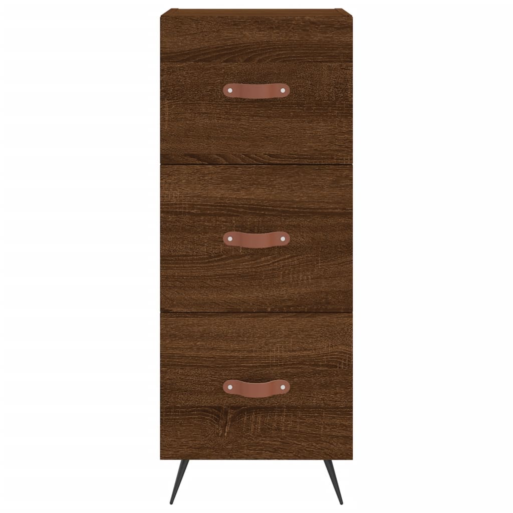 Image Buffet haut Chêne marron 34,5x34x180 cm Bois d'ingénierie | Xios Store SNC vidaXL Xios Store SNC