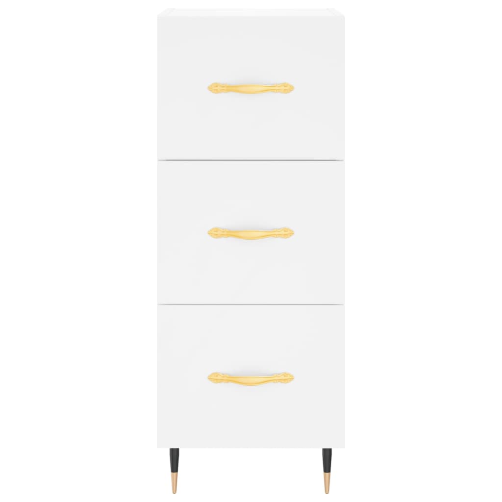 Image Buffet haut Blanc 34,5x34x180 cm Bois d'ingénierie | Xios Store SNC vidaXL Xios Store SNC