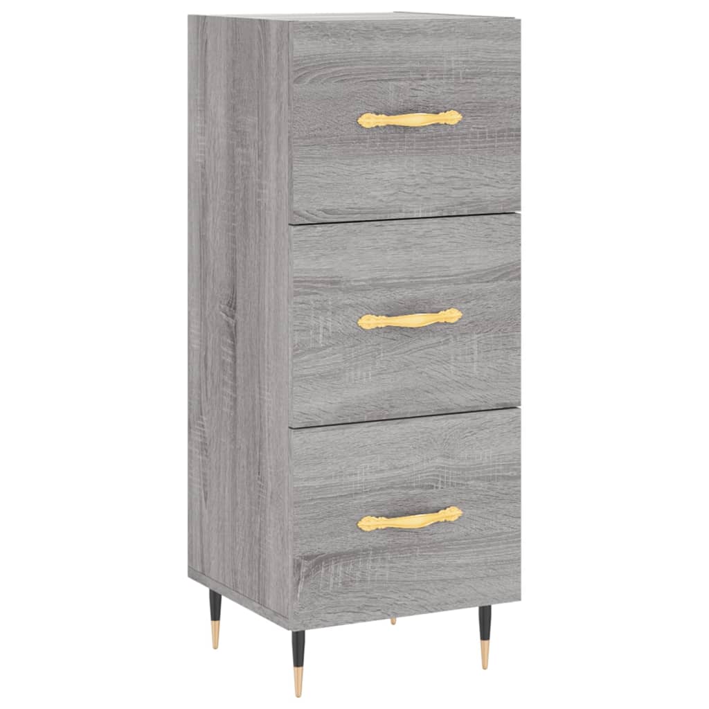 Image Buffet haut Sonoma gris 34,5x34x180 cm Bois d'ingénierie | Xios Store SNC vidaXL Xios Store SNC