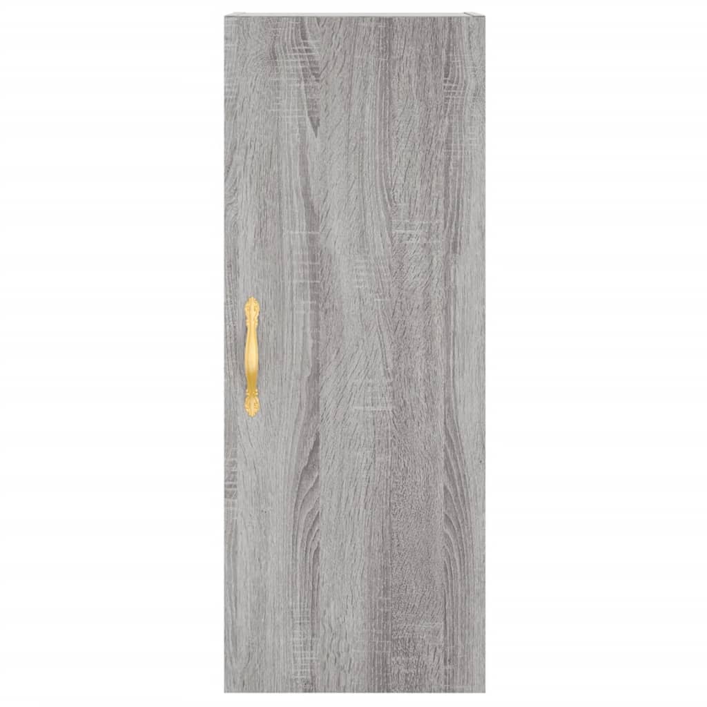 Image Buffet haut Sonoma gris 34,5x34x180 cm Bois d'ingénierie | Xios Store SNC vidaXL Xios Store SNC