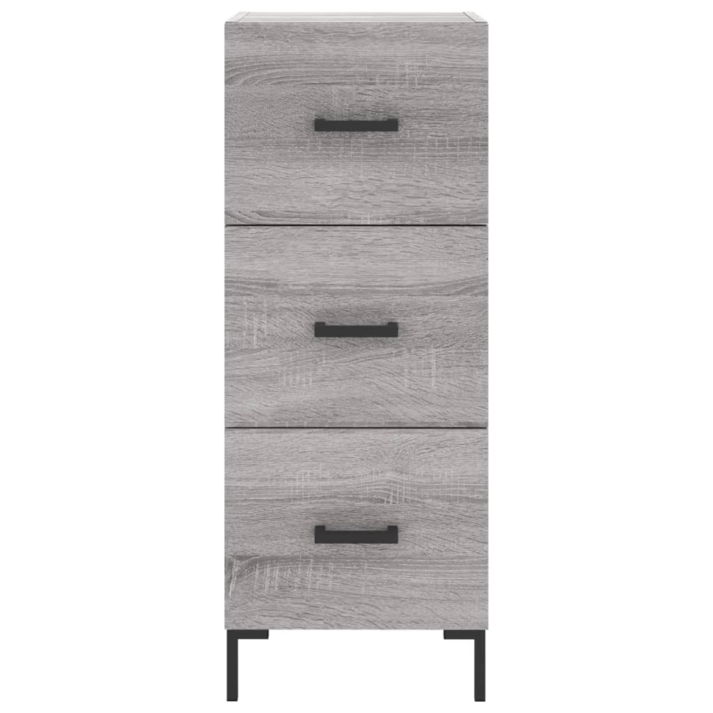 Image Buffet haut Sonoma gris 34,5x34x180 cm Bois d'ingénierie | Xios Store SNC vidaXL Xios Store SNC