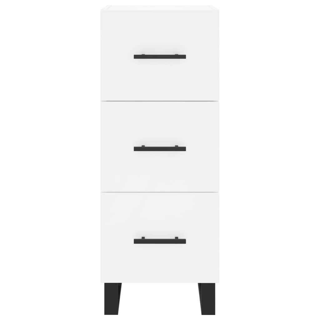 Image Buffet haut Blanc 34,5x34x180 cm Bois d'ingénierie | Xios Store SNC vidaXL Xios Store SNC