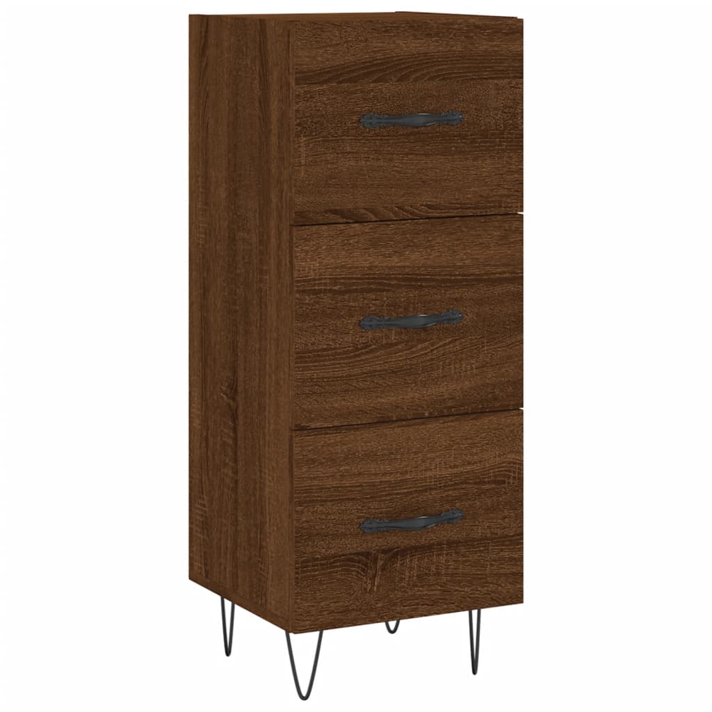 Image Buffet haut Chêne marron 34,5x34x180 cm Bois d'ingénierie | Xios Store SNC vidaXL Xios Store SNC