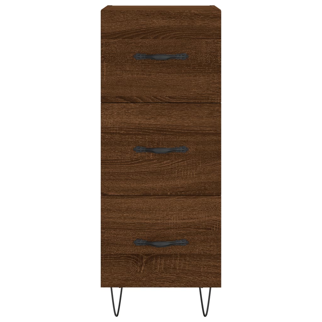 Image Buffet haut Chêne marron 34,5x34x180 cm Bois d'ingénierie | Xios Store SNC vidaXL Xios Store SNC