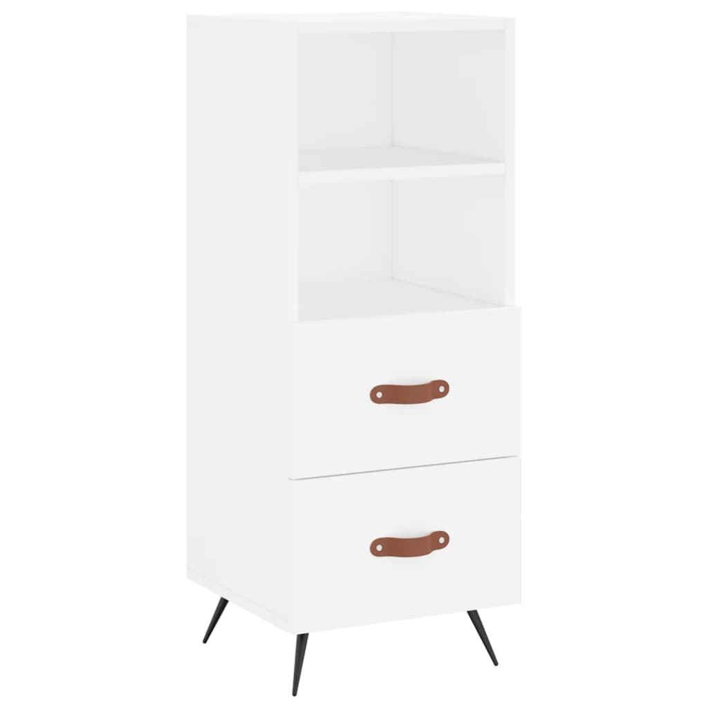 Image Buffet haut Blanc 34,5x34x180 cm Bois d'ingénierie | Xios Store SNC vidaXL Xios Store SNC