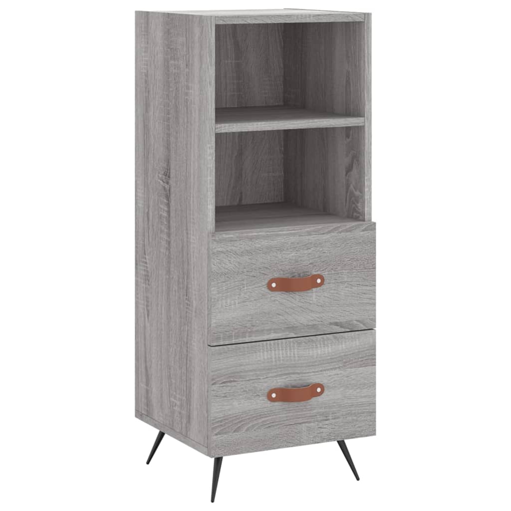 Image Buffet haut Sonoma gris 34,5x34x180 cm Bois d'ingénierie | Xios Store SNC vidaXL Xios Store SNC