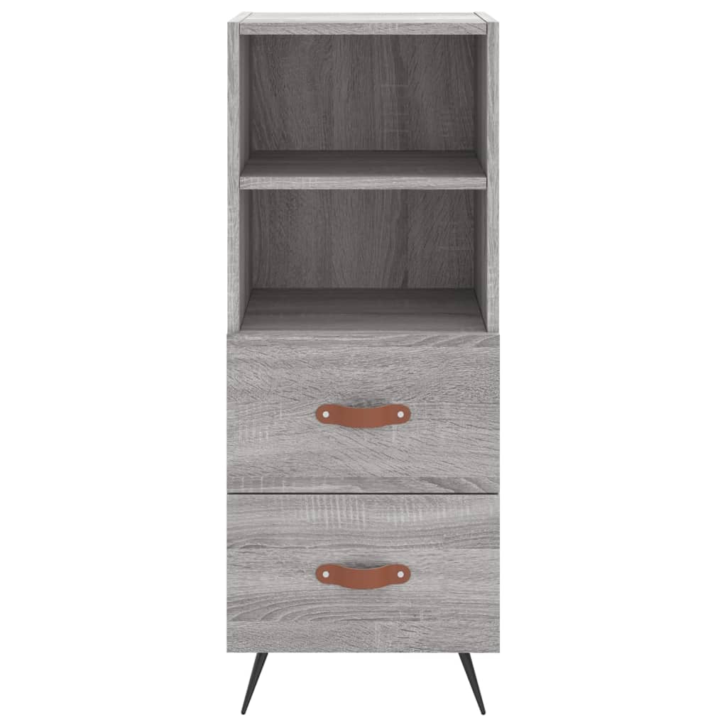 Image Buffet haut Sonoma gris 34,5x34x180 cm Bois d'ingénierie | Xios Store SNC vidaXL Xios Store SNC