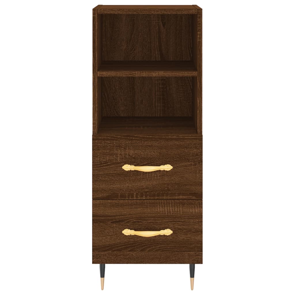 Image Buffet haut Chêne marron 34,5x34x180 cm Bois d'ingénierie | Xios Store SNC vidaXL Xios Store SNC