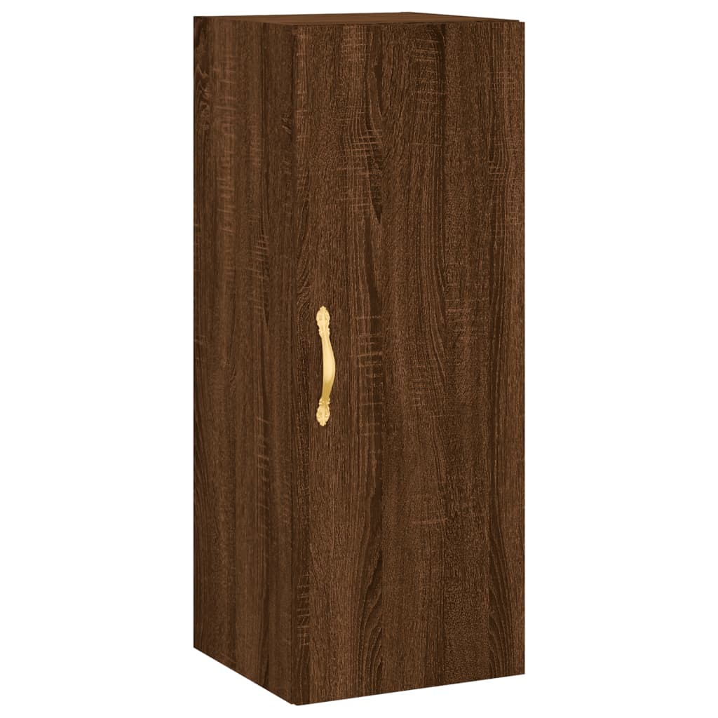 Image Buffet haut Chêne marron 34,5x34x180 cm Bois d'ingénierie | Xios Store SNC vidaXL Xios Store SNC