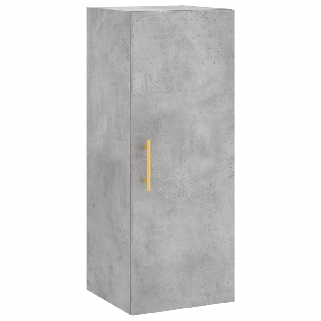 Image Buffet haut Gris béton 34,5x34x180 cm Bois d'ingénierie | Xios Store SNC vidaXL Xios Store SNC