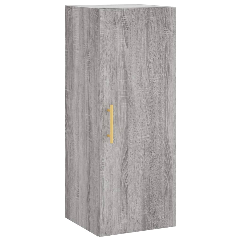 Image Buffet haut Sonoma gris 34,5x34x180 cm Bois d'ingénierie | Xios Store SNC vidaXL Xios Store SNC