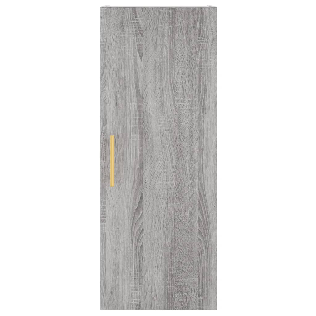 Image Buffet haut Sonoma gris 34,5x34x180 cm Bois d'ingénierie | Xios Store SNC vidaXL Xios Store SNC