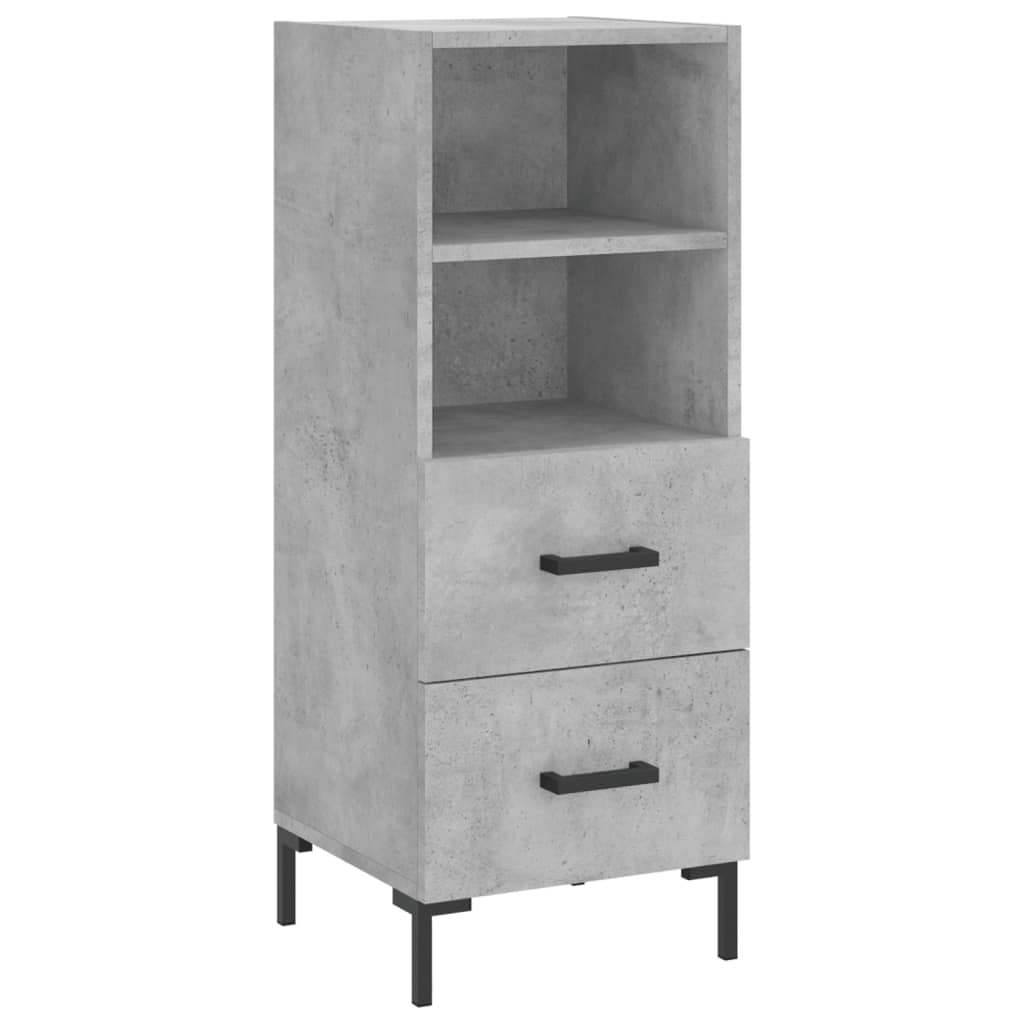 Image Buffet haut Gris béton 34,5x34x180 cm Bois d'ingénierie | Xios Store SNC vidaXL Xios Store SNC