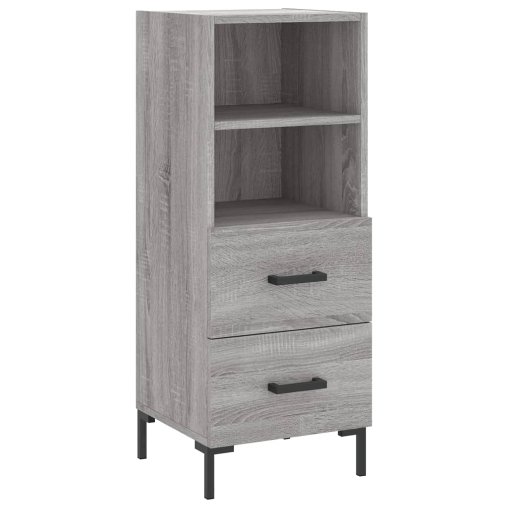 Image Buffet haut Sonoma gris 34,5x34x180 cm Bois d'ingénierie | Xios Store SNC vidaXL Xios Store SNC