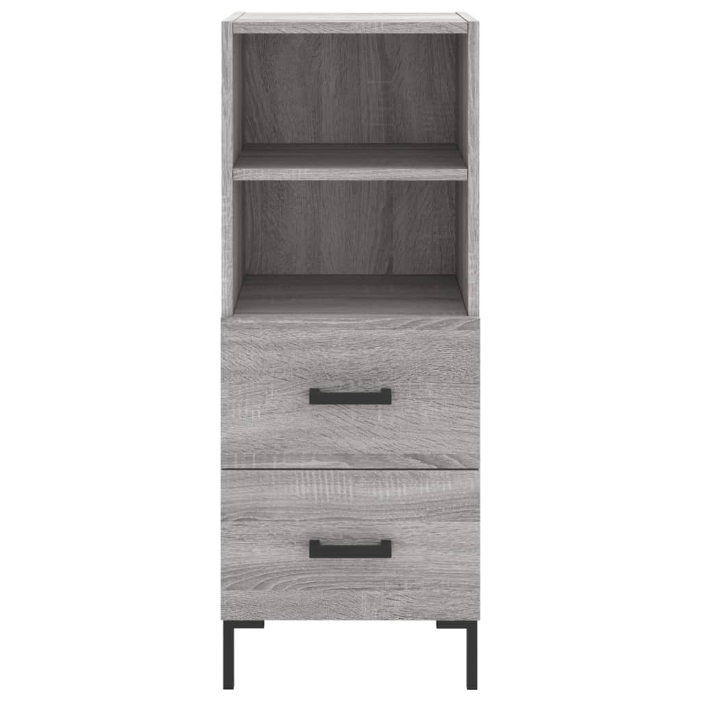 Image Buffet haut Sonoma gris 34,5x34x180 cm Bois d'ingénierie | Xios Store SNC vidaXL Xios Store SNC