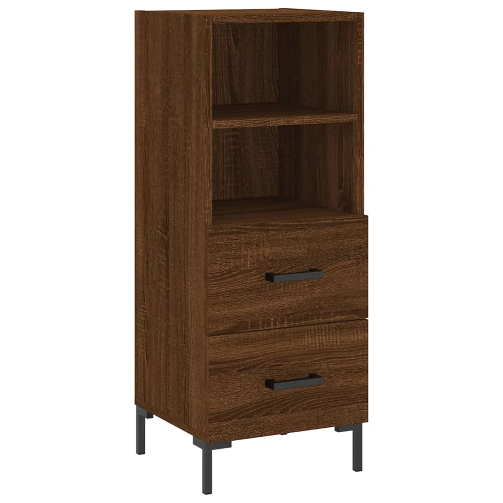 Image Buffet haut Chêne marron 34,5x34x180 cm Bois d'ingénierie | Xios Store SNC vidaXL Xios Store SNC