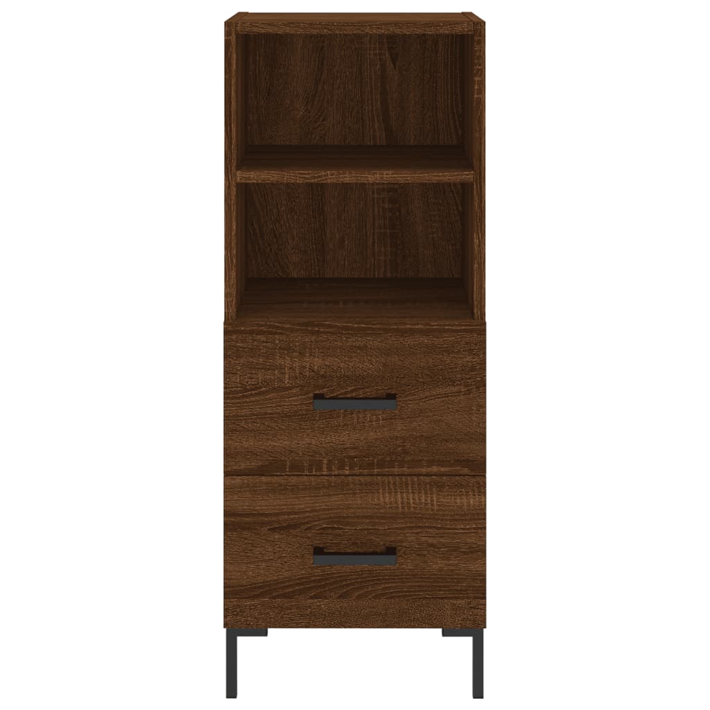 Image Buffet haut Chêne marron 34,5x34x180 cm Bois d'ingénierie | Xios Store SNC vidaXL Xios Store SNC