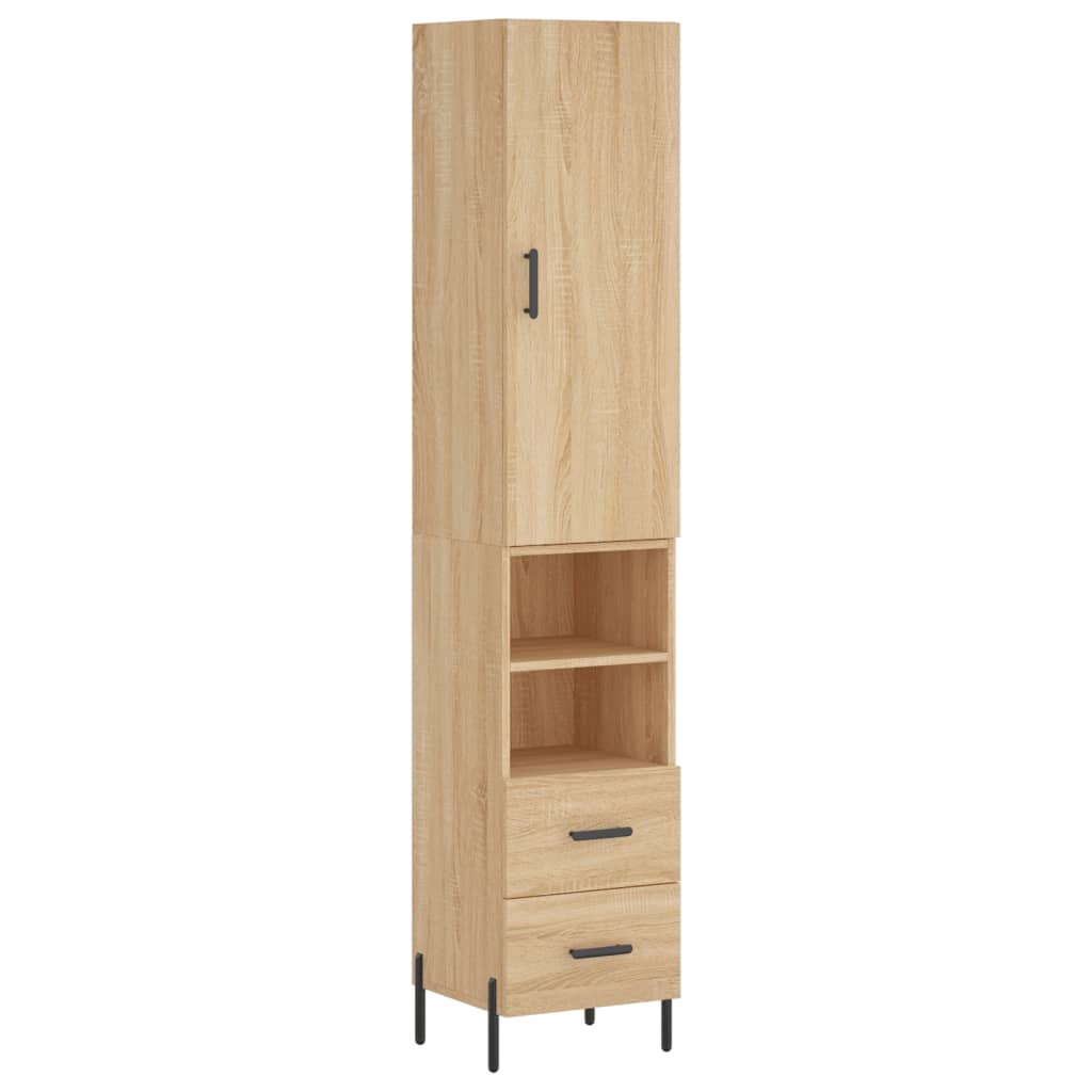 Image Buffet haut Chêne sonoma 34,5x34x180 cm Bois d'ingénierie | Xios Store SNC vidaXL Xios Store SNC